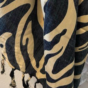 Zebra Print Sarong - TAN